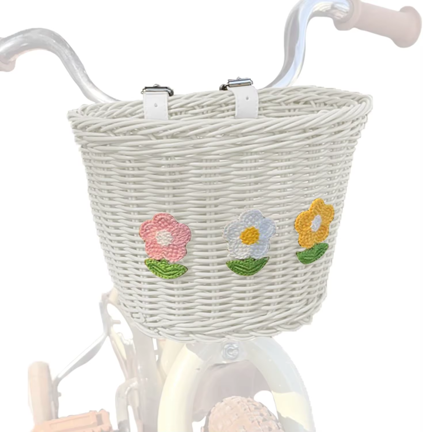 Panier de vélo pour enfants en osier, paniers avant de vélo pour filles, panier de vélo en osier tre