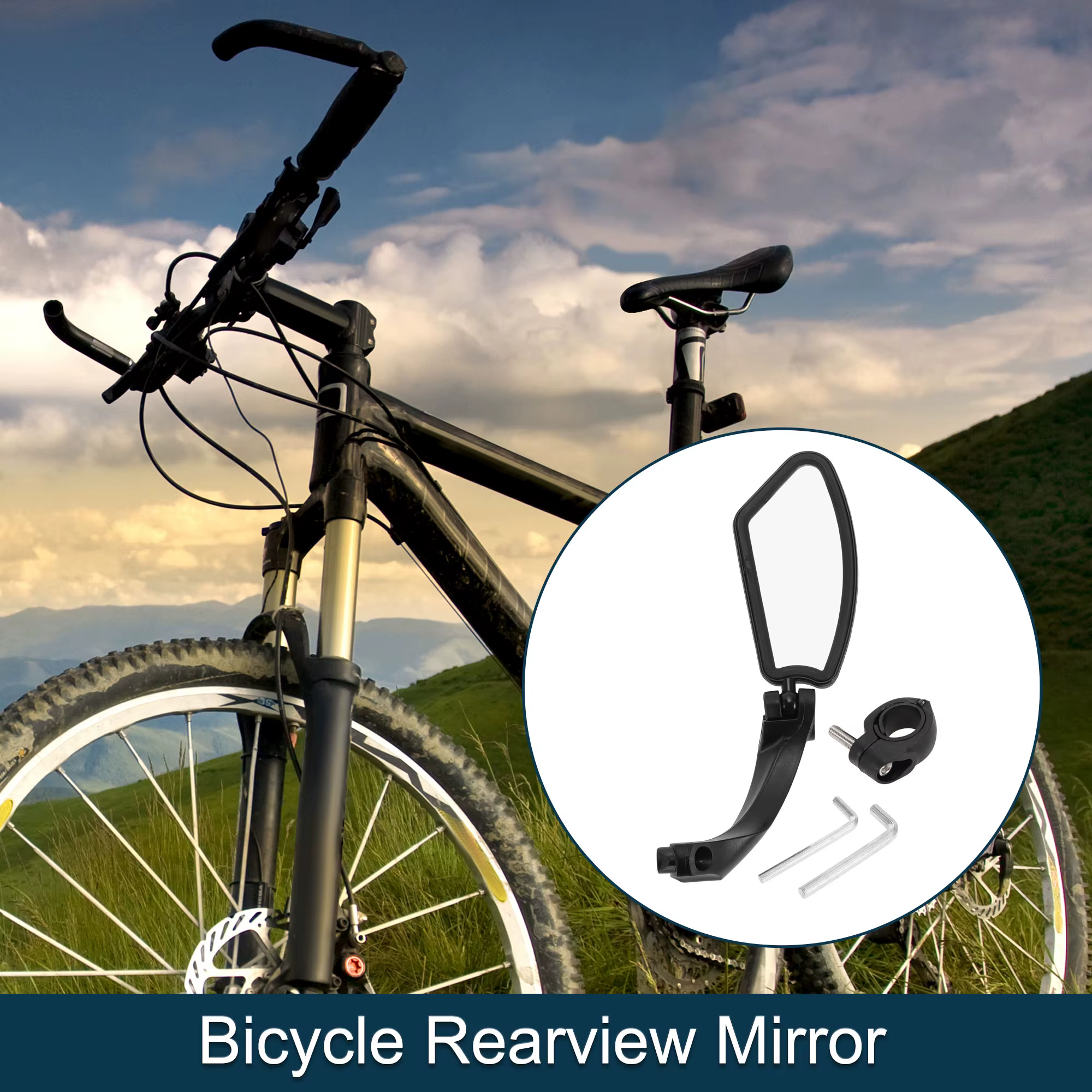 X Autohaux rétroviseur de vélo 11.2x4.5cm gauche pour vélo vélo de route de montagne 1 ensemble