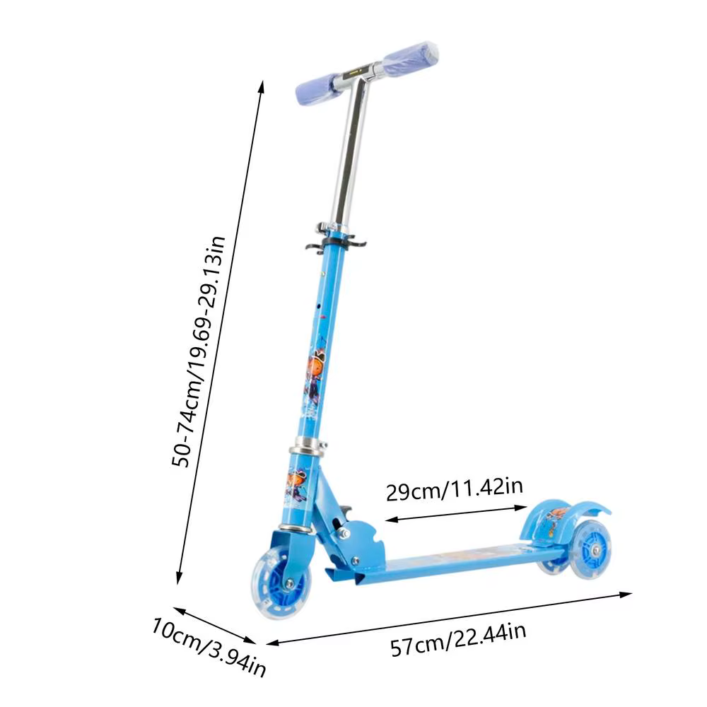 Trottinette pliable pour enfants avec roues lumineuses LED, jouet léger, trottinette sportive pour e