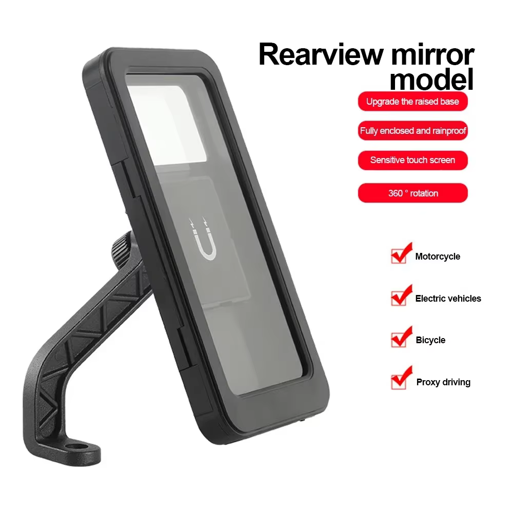 Support de téléphone portable de vélo étanche, supports de moto 360 ° Support de vélo universel pivo