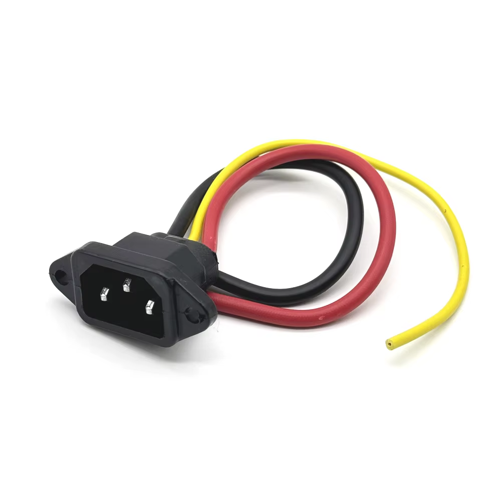 Connecteur de batterie, prise de charge verticale à trois ports, coudée avec fils, câble 10A pour vé