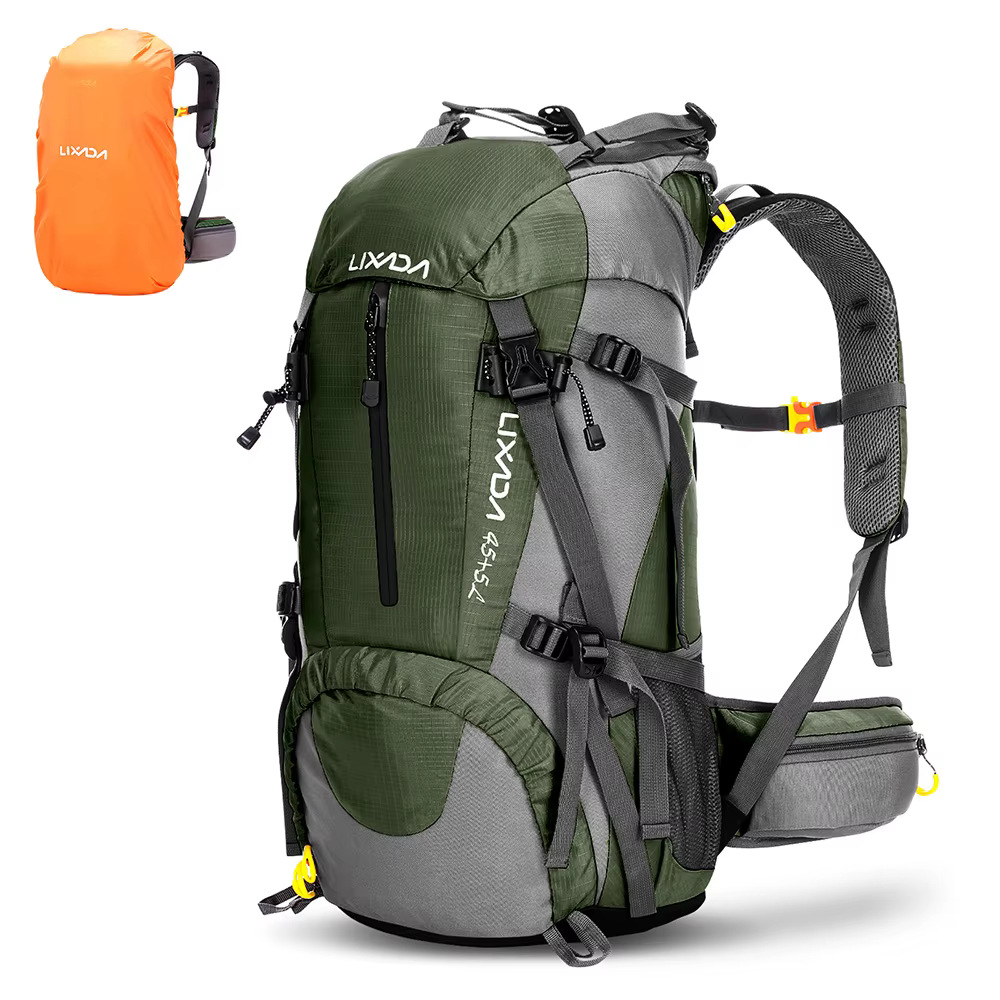 LIXADA-Sac à dos de randonnée avec housse de pluie, sac à dos de sport de plein air, sac de voyage d