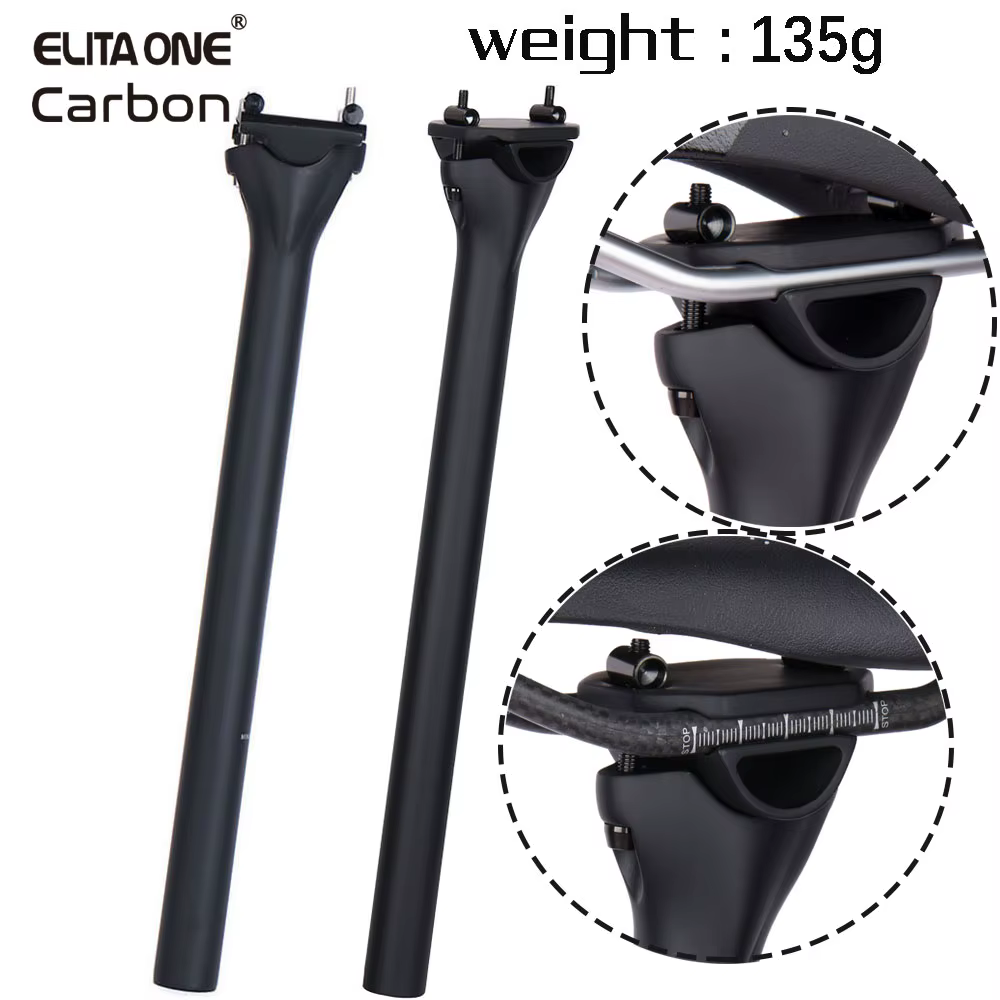 ELITA ONE vtt tige de selle en Fiber de carbone 27.2/30.9/31.6mm tige de selle de vélo de montagne/r