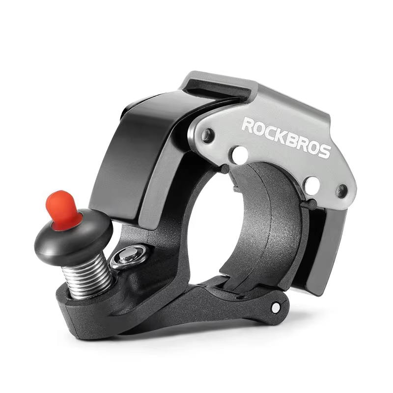 ROCKBROS vélo cloche classique en acier inoxydable noir rouge corne vélo guidon cloche son croquant