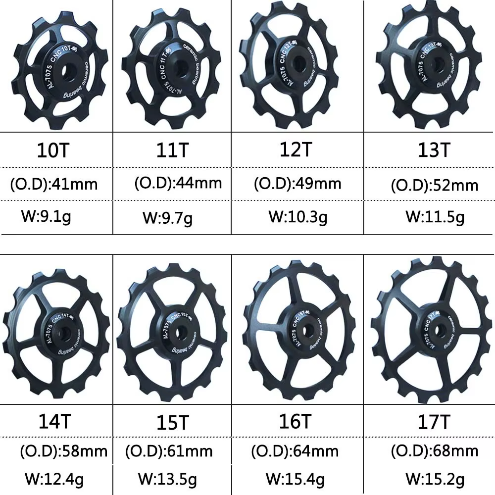 10T 11T 12T 13T 14T 15T 16T 17T vtt vélo de route dérailleur arrière poulie rouleau roulement en cér