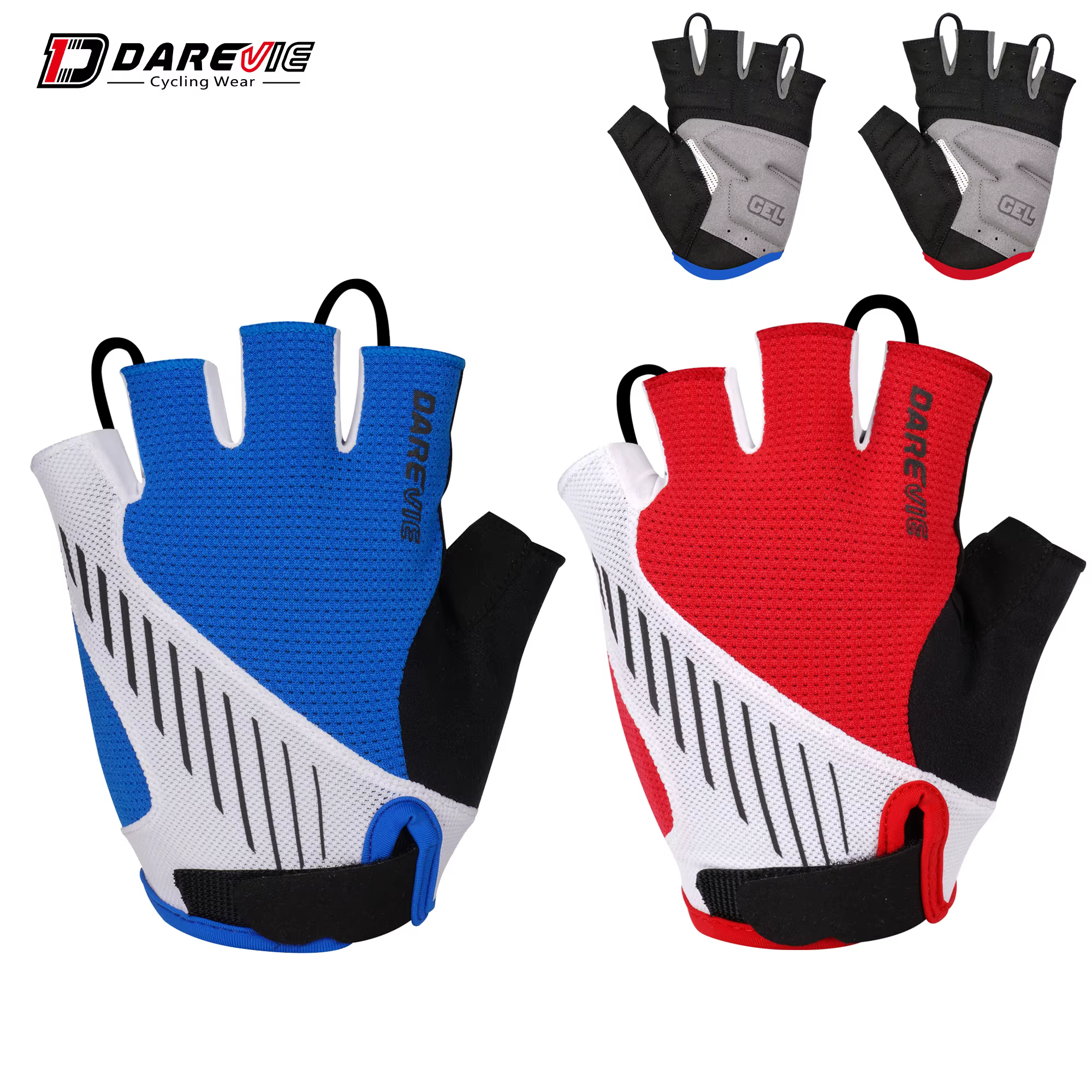 DAREVIE vtt gants de cyclisme demi doigt Taiwan tissu Gel rembourré antichoc gants de cyclisme gants