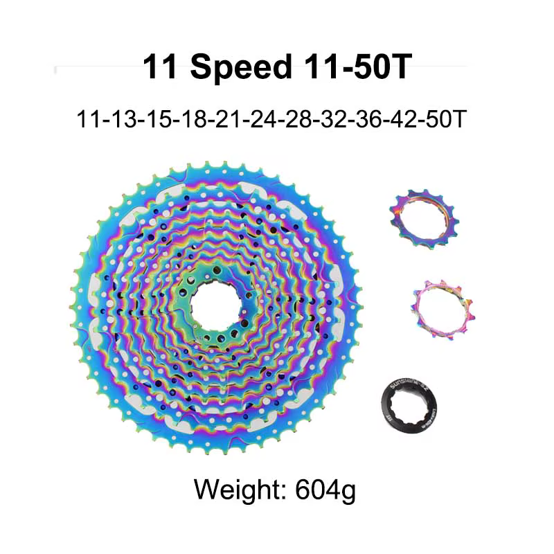 SUNSHINE coloré vtt Cassette 11/12 vitesses 11-50T vélo roue libre arc-en-ciel pignon de vélo pour S
