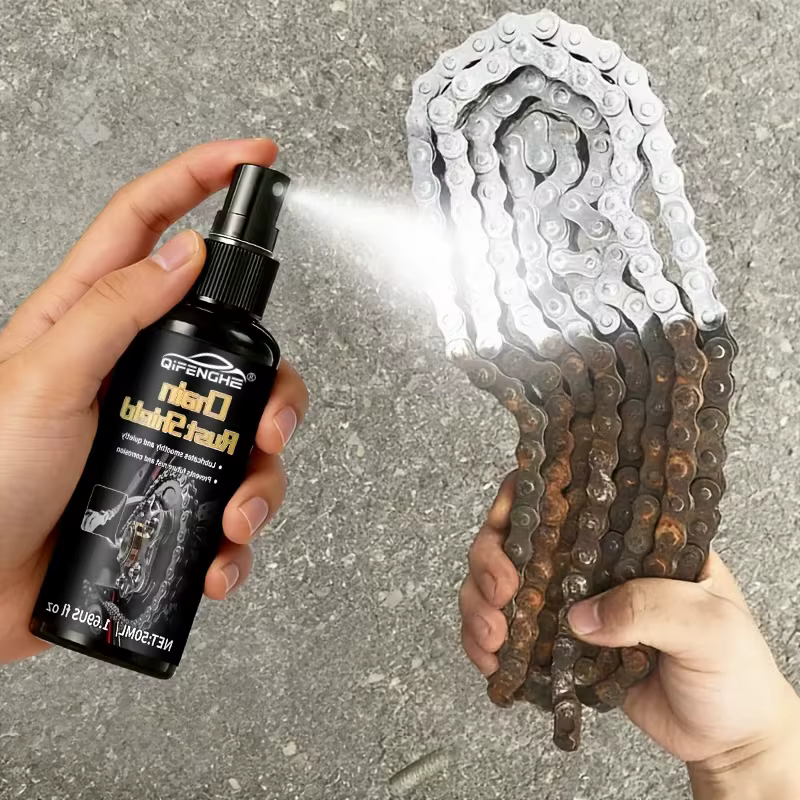 Spray lubrifiant pour chaîne de vélo/moto, lubrifiant antirouille 100 ml, réduit le bruit et protège