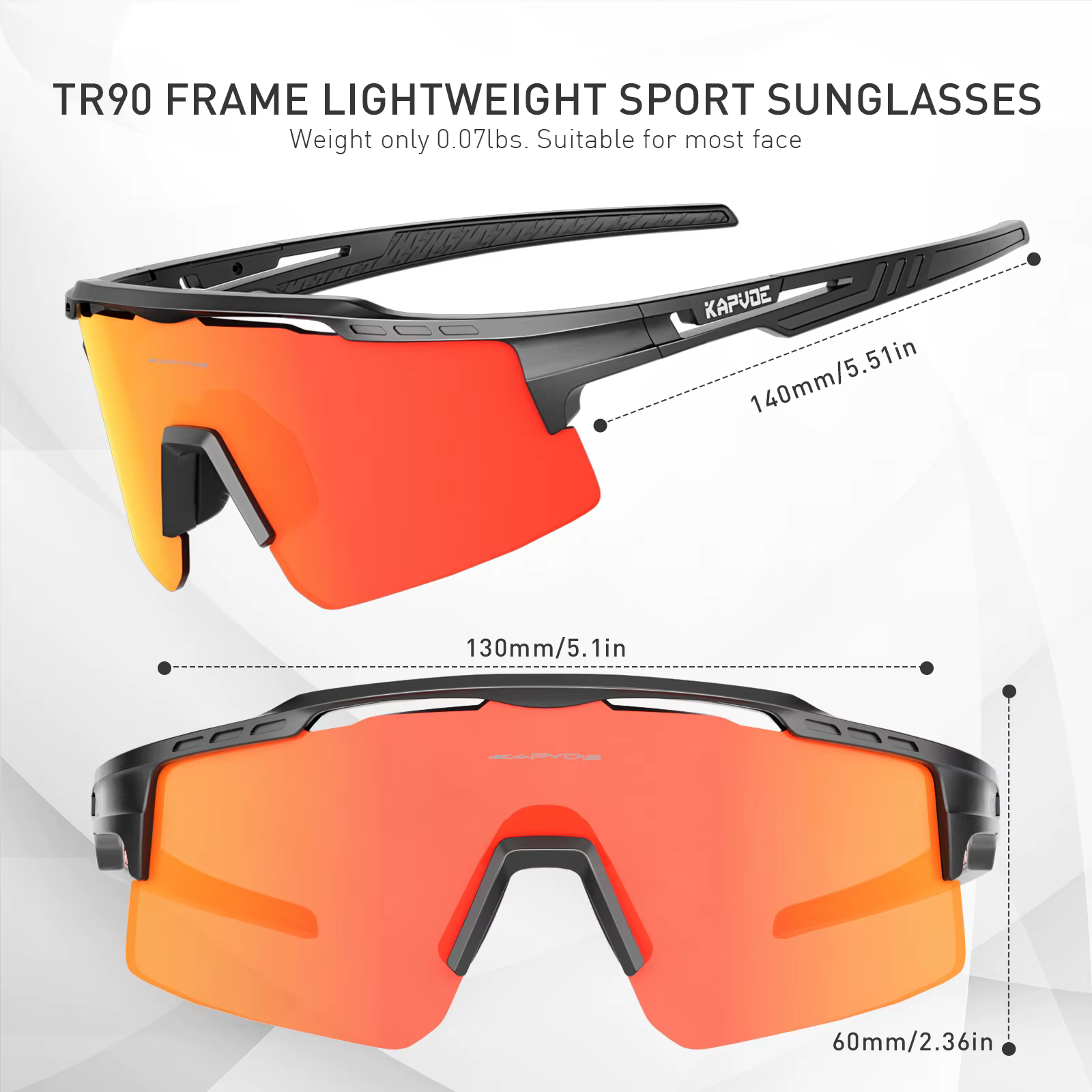 Lunettes de cyclisme polarisées pour vtt, lunettes de soleil de sport, de course, pour hommes et fem