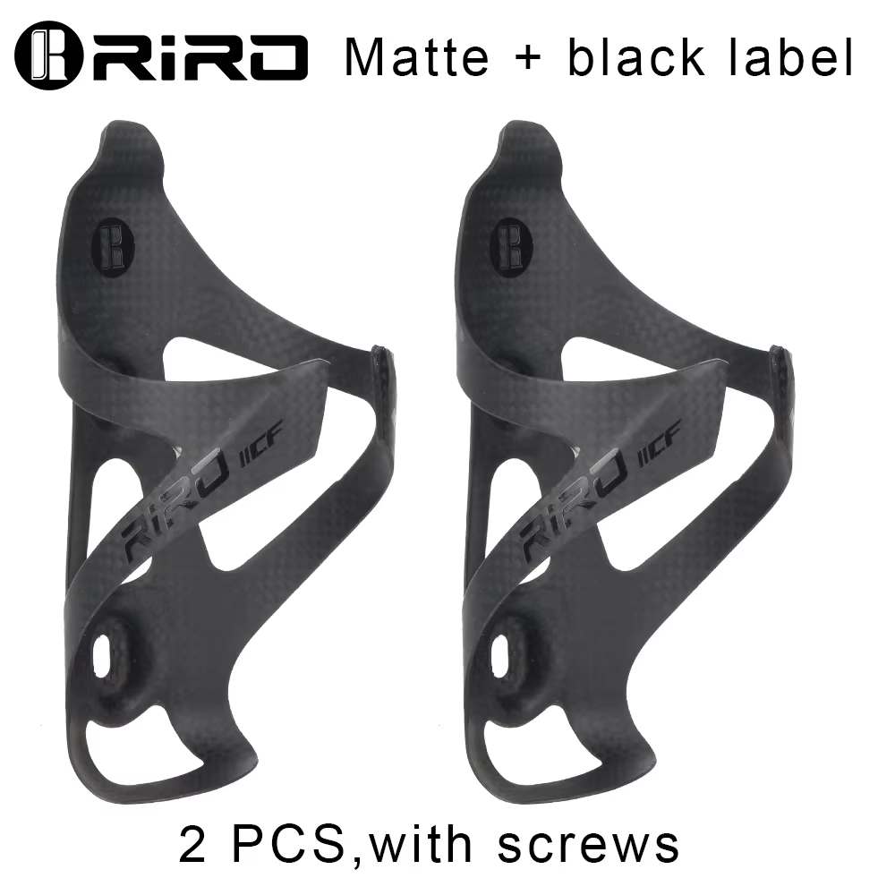 RIRO-Bouteille d'eau de vélo entièrement en fibre de carbone ultralégère, porte-bouteille universel 