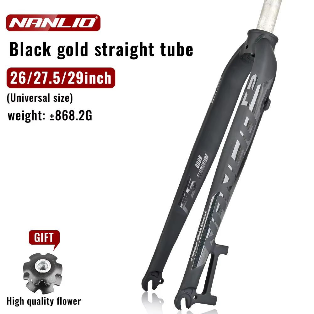 NANLIO F5 fourche de vélo 26/27.5/29 pouces en alliage d'aluminium vélo de route de montagne fourche