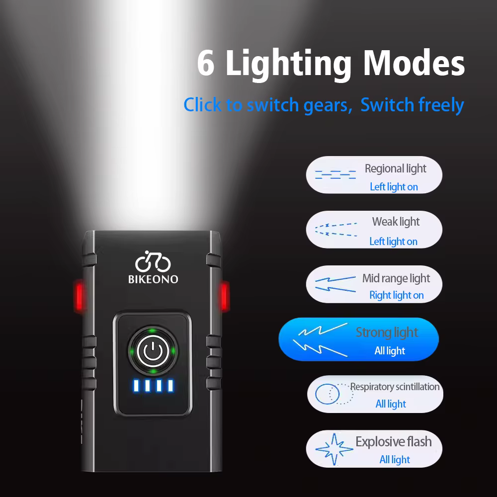 1000LM vélo lumière phare T6 vélo lampe de poche LED USB torche Rechargeable en alliage d'aluminium 