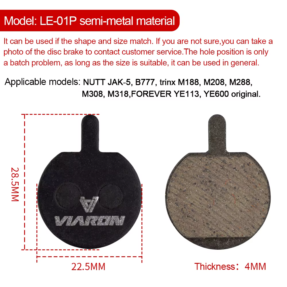 VIARON-Plaquette de frein à disque pour vélo électrique pliant VTT, accessoires de vélo Shimano en r