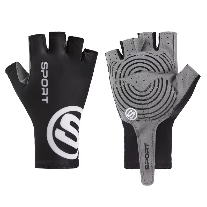 Briser le vent cyclisme demi doigt gants anti-dérapant vélo mitaines course vélo de route gant vtt B