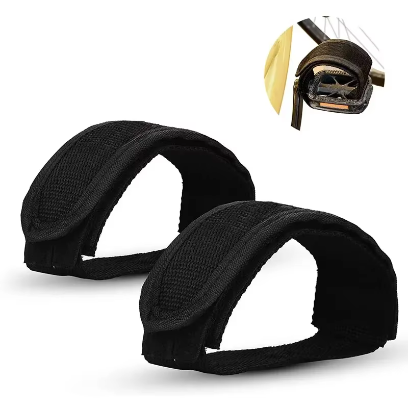 1 paire de sangles de pédale de vélo, Clip d'orteil en Nylon, ceinture adhésive, pédales de vélo, éq