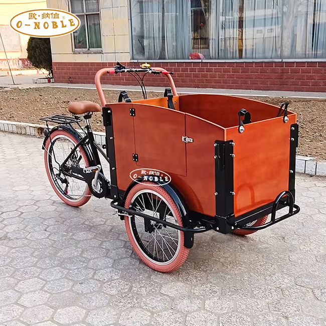 Vélo cargo électrique en aluminium, vélo cargo familial