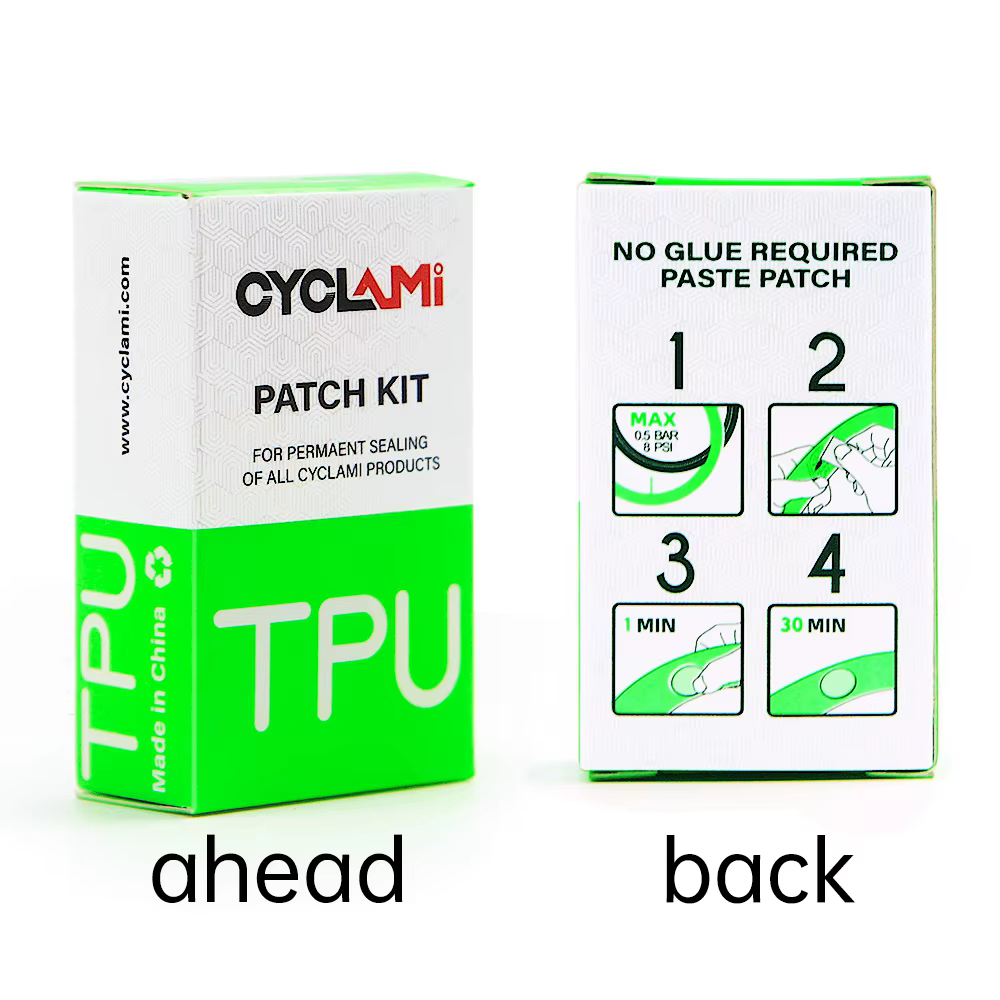 CYCLAMI Kit de Réparation d'outils de Patch de Patch de Pneu de Chambre à air de vélo 8 pièces Route