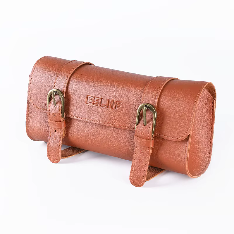 Sac de queue de vélo rétro en cuir PU, imperméable, sacoche de cyclisme, poudres de dégager, sacoche