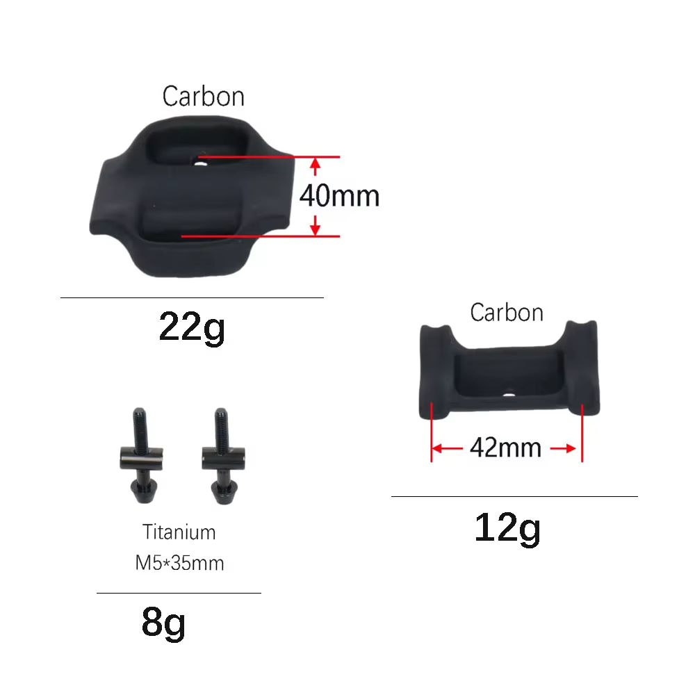 ELITA ONECarbon tige de selle remplacement fibre de carbone couvercle supérieur Base boulons en tita