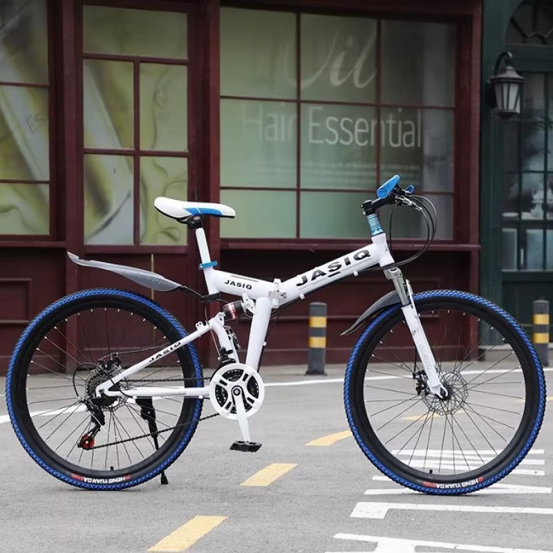 YLOVE-Vélo de Montagne Pliable à Double Frein à Disque pour Adulte et Étudiant, Chaîne de 24/26 Pouc