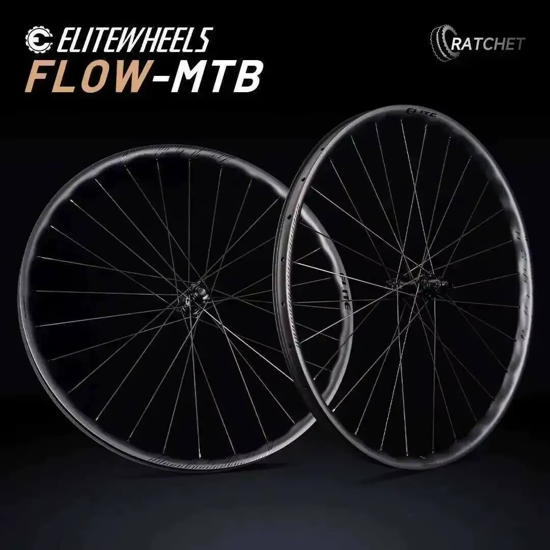 Jeu de roues en carbone ELITEWHEELS 29er FLOW-MTB à profil ondulé, système de roulement à cliquet, m