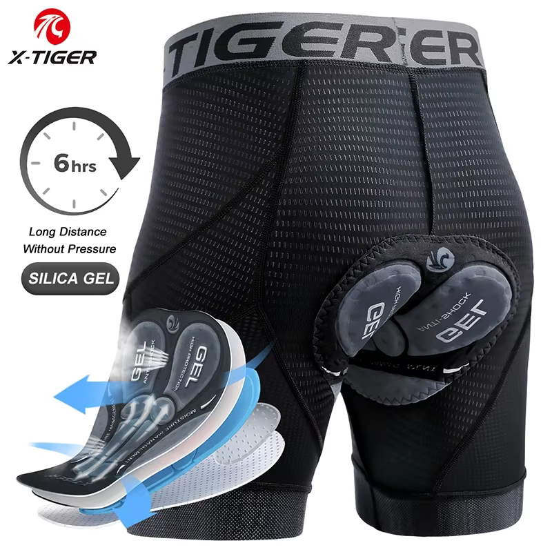 X-TIGER hommes sous-vêtements de cyclisme Shorts 5D rembourré sport équitation vélo vtt doublure Sho