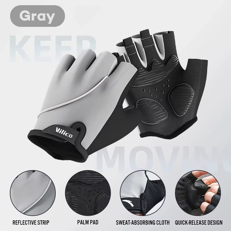 VILICO 1 paire de nouveaux gants de cyclisme, gants de sport pour hommes et femmes, gants sans doigt