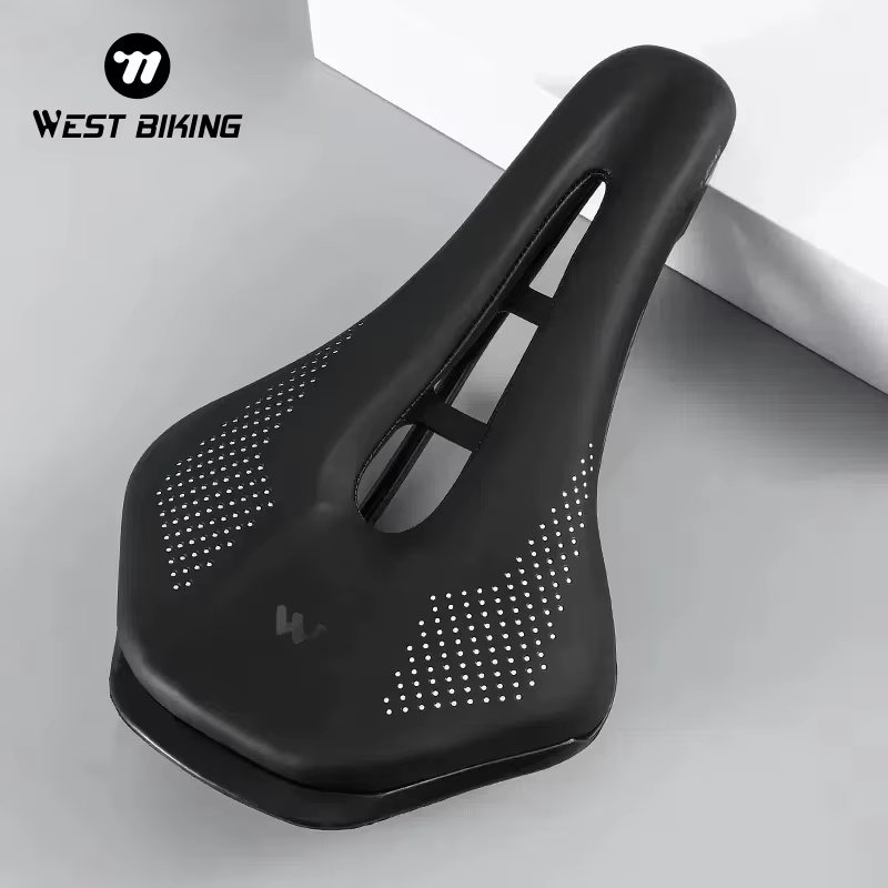 WEST VÉLO Ultraléger Montagne Vélo Selle VTT Court Nez Vélo De Route Siège PU En Cuir Creux Prostati