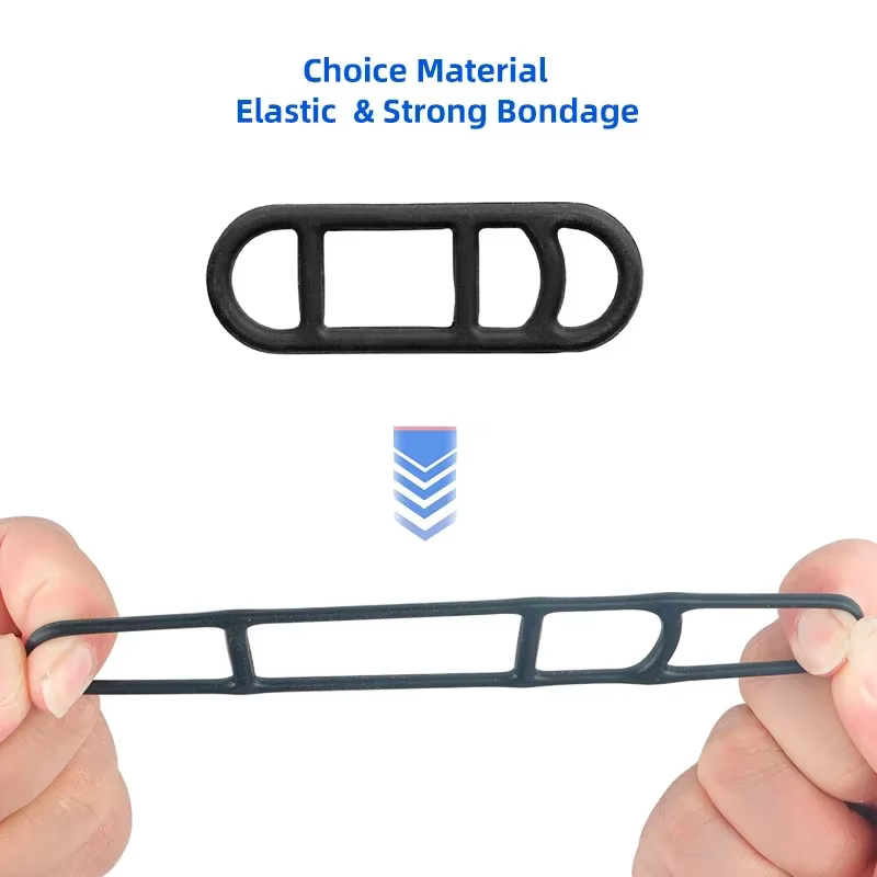 Bande de fixation en Silicone pour torche de feu avant de vélo, GEL, pompe de casque, sangle de fixa
