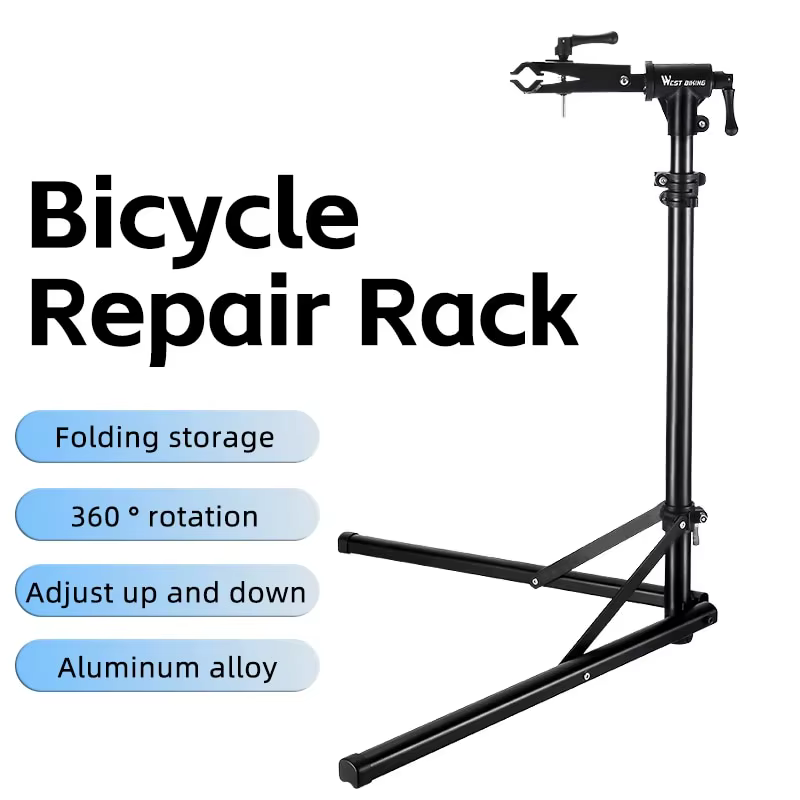 WEST BIKING – support de réparation de vélo pliable, en alliage d'aluminium, cadre d'entretien de ré