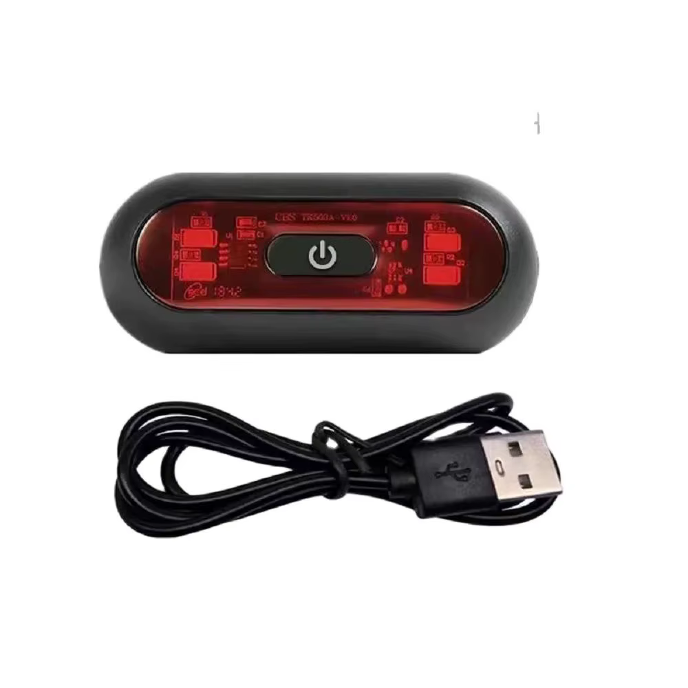 4 perles de lampe casque de vélo lumière LED Rechargeable feu arrière de sécurité vélo motos accesso