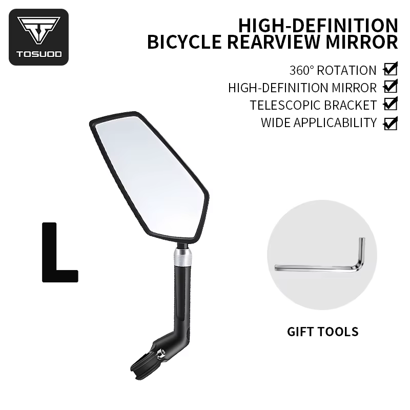 TOSUOD – rétroviseur de vélo télescopique réglable à 360 degrés, accessoires pour vélo de montagne, 