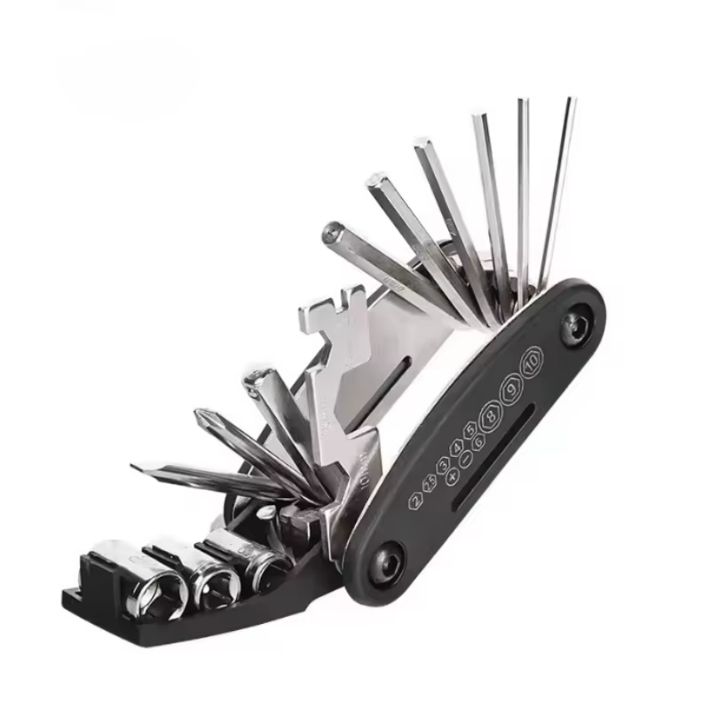 Outils multifonctionnels portables pour vélo, entretien d'urgence, réparation, cyclisme, VTT, 16 en 