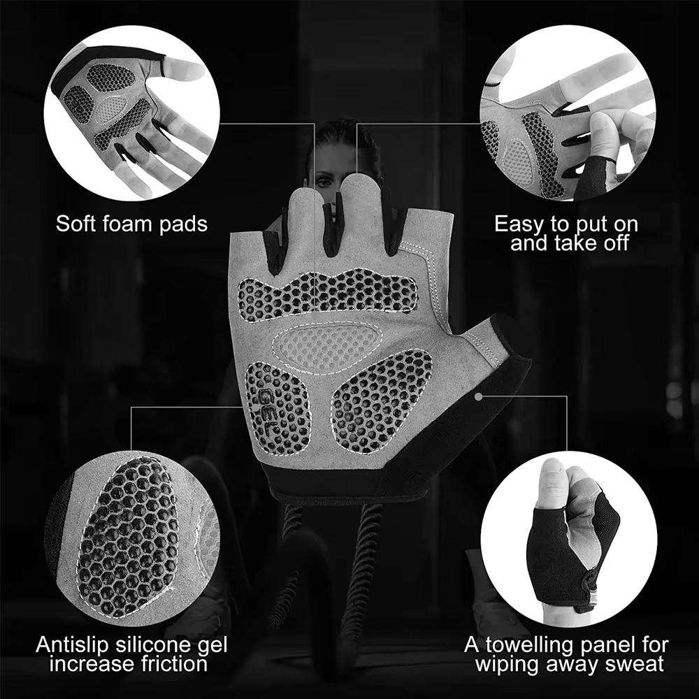 1 paire de gants demi-doigt pour enfants, gants de Sport, respirants, antidérapants, en Gel, pour en