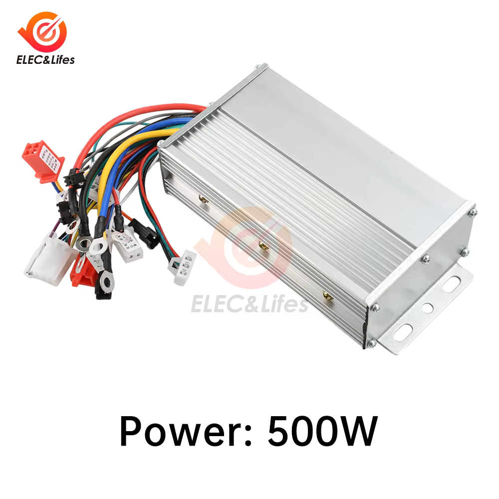 Contrôleur de vélo électrique 36V/48V 500W 30A, sans balais, étanche, silencieux, 3 vitesses, régula