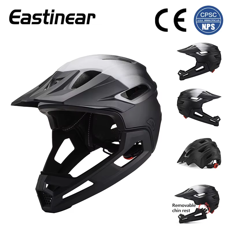 Eastinear haute qualité montagne tout-terrain casque de vélo 2-en-1 intégral détachable en plein air