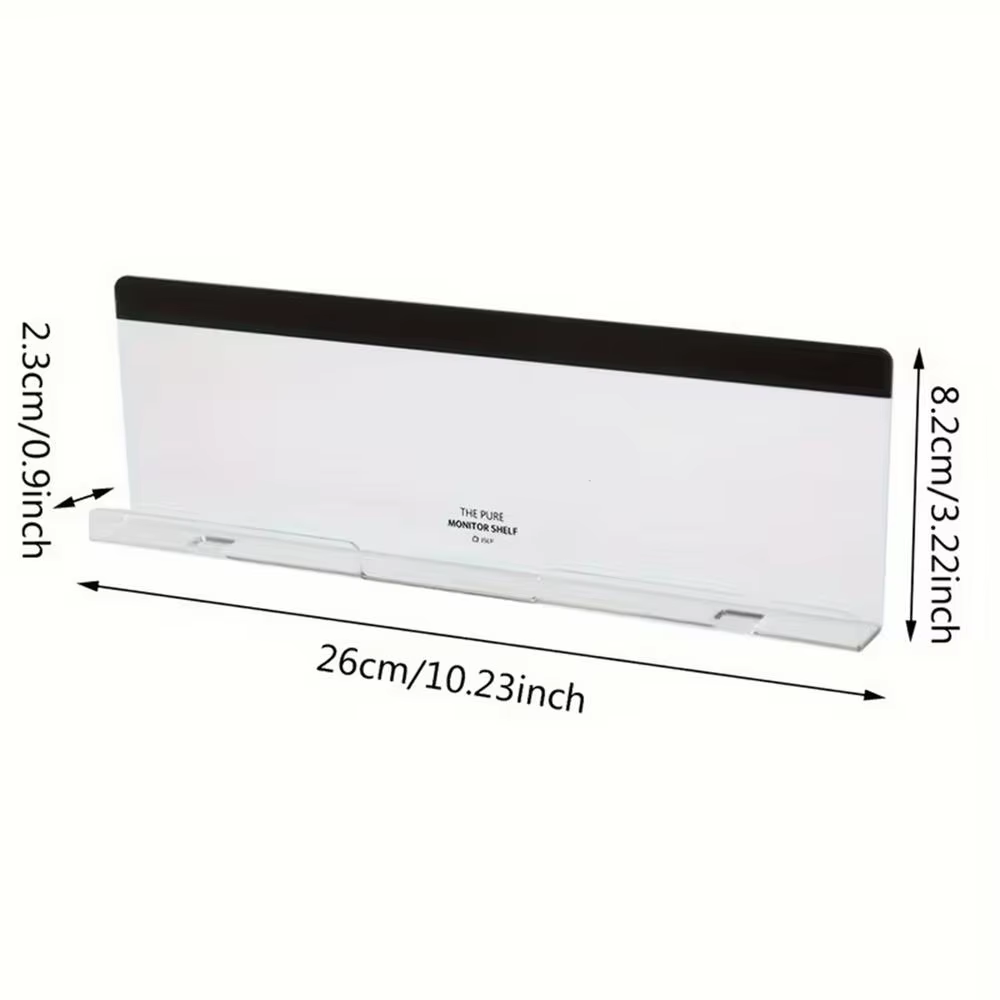 Tableau mémo de moniteur d'ordinateur en acrylique, support de notes autocollantes, organisateur de 