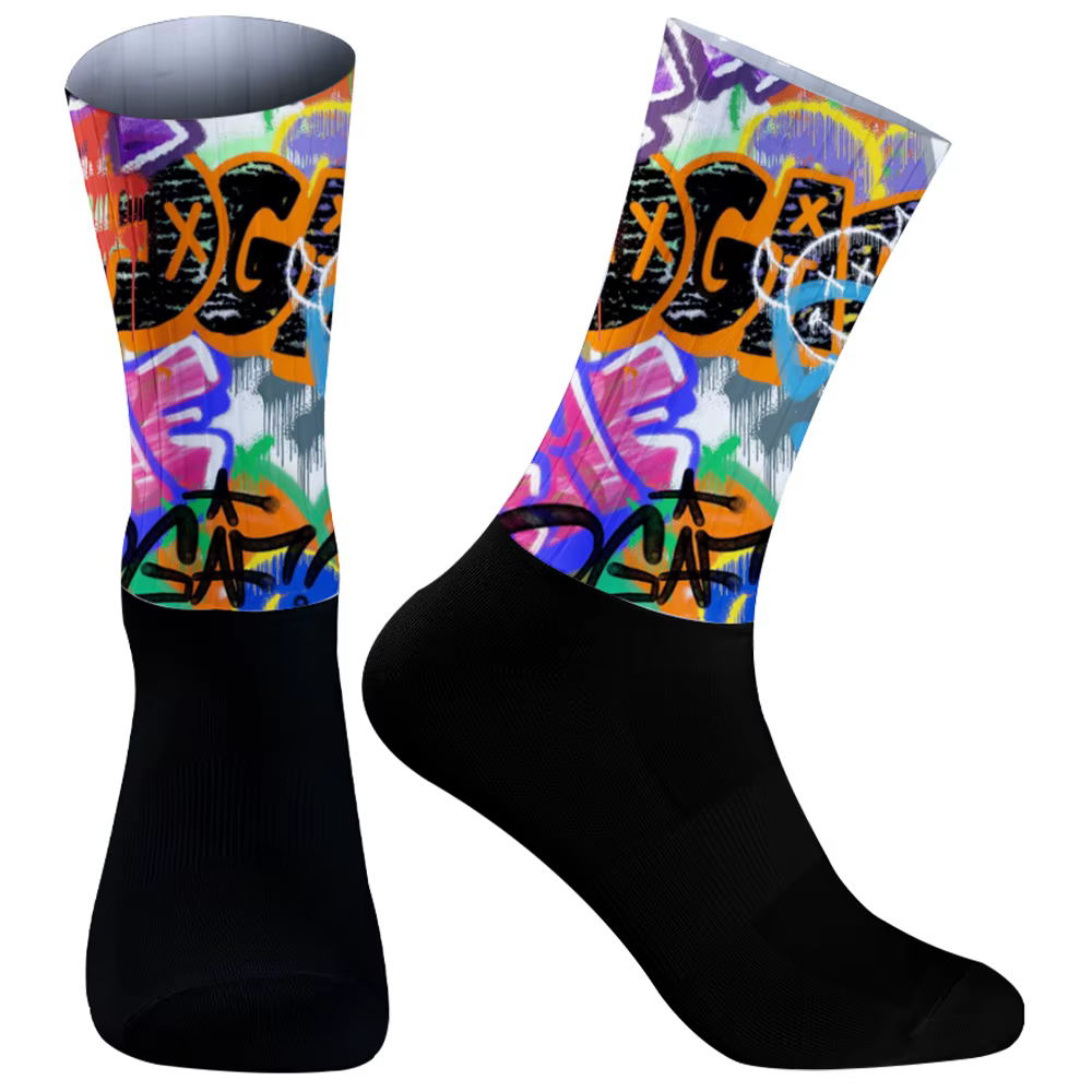 Chaussettes de cyclisme respirantes pour hommes et femmes, chaussettes de vélo, Noël, nouveau, 2024