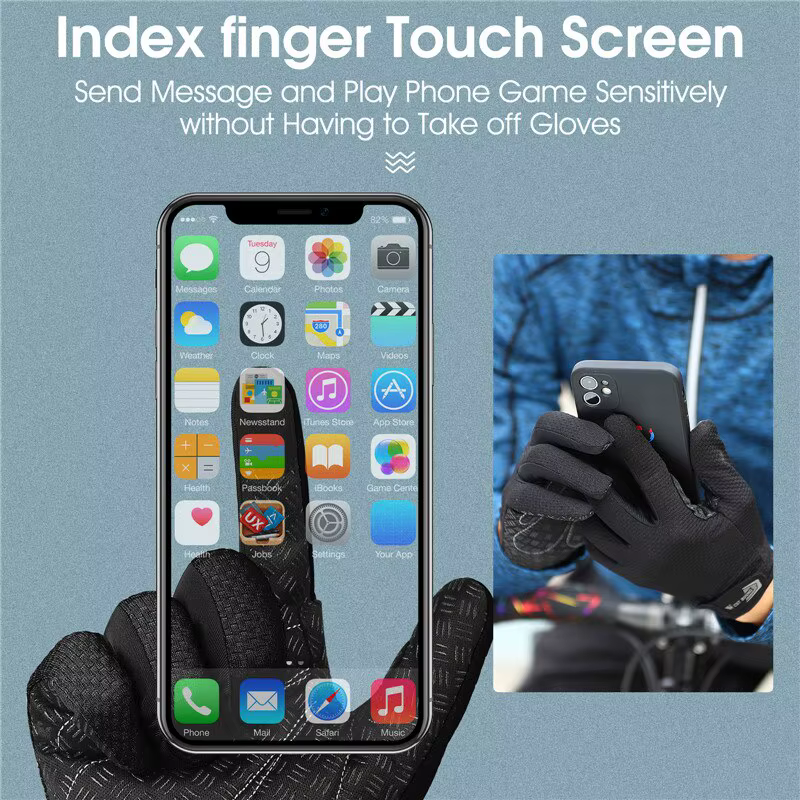 WEST BIKING – gants de cyclisme d'été, doigt complet, pour vtt, écran tactile, antidérapants, paume 