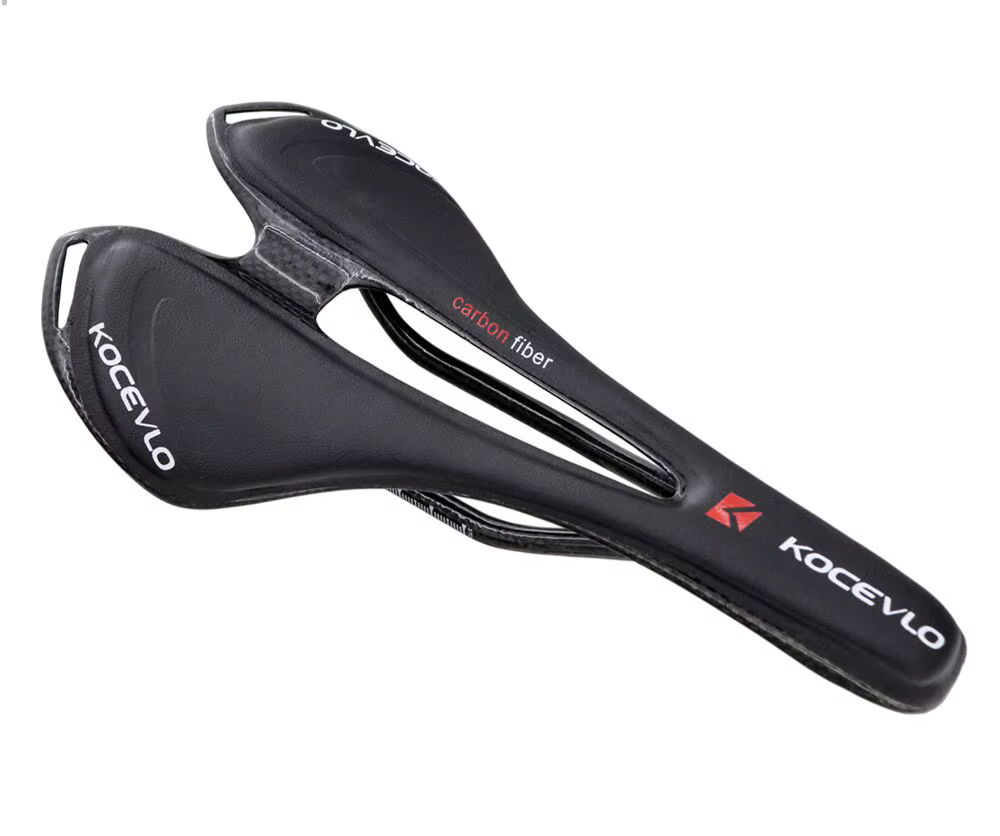 KOCEVLO Carbone Selle T800 Carbonfiber + En Fiber De Cuir Ultra Léger Vélo De Route VTT Selle Siège