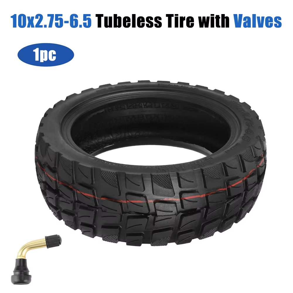 Pneu tubeless 10x2.75-6.5 avec valves, pneus sous vide de 10 pouces pour trottinettes électriques Sp