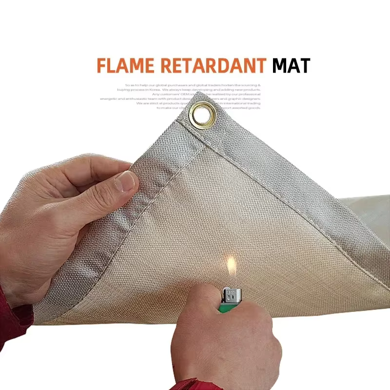 Nouveau Camping en plein air tissu ignifuge pique-nique Barbecue tapis isolant ignifuge haute tempér