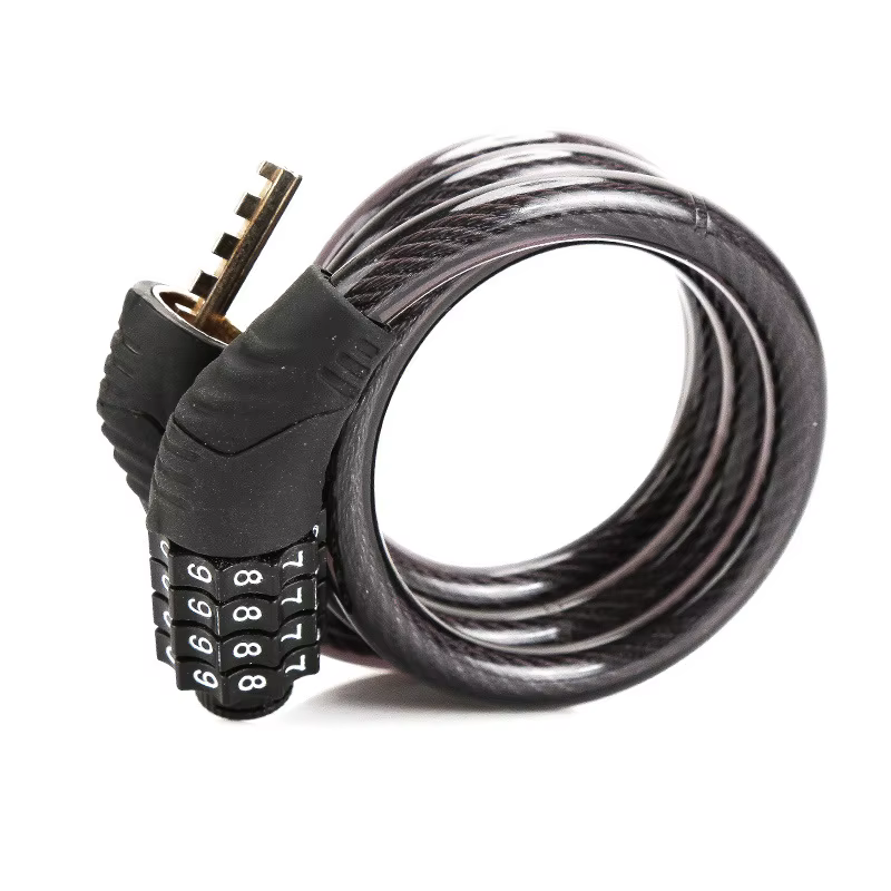 Serrure à chaîne antivol pour vélo à 4 chiffres, Mini Cycle pliable, serrure de sécurité en acier po