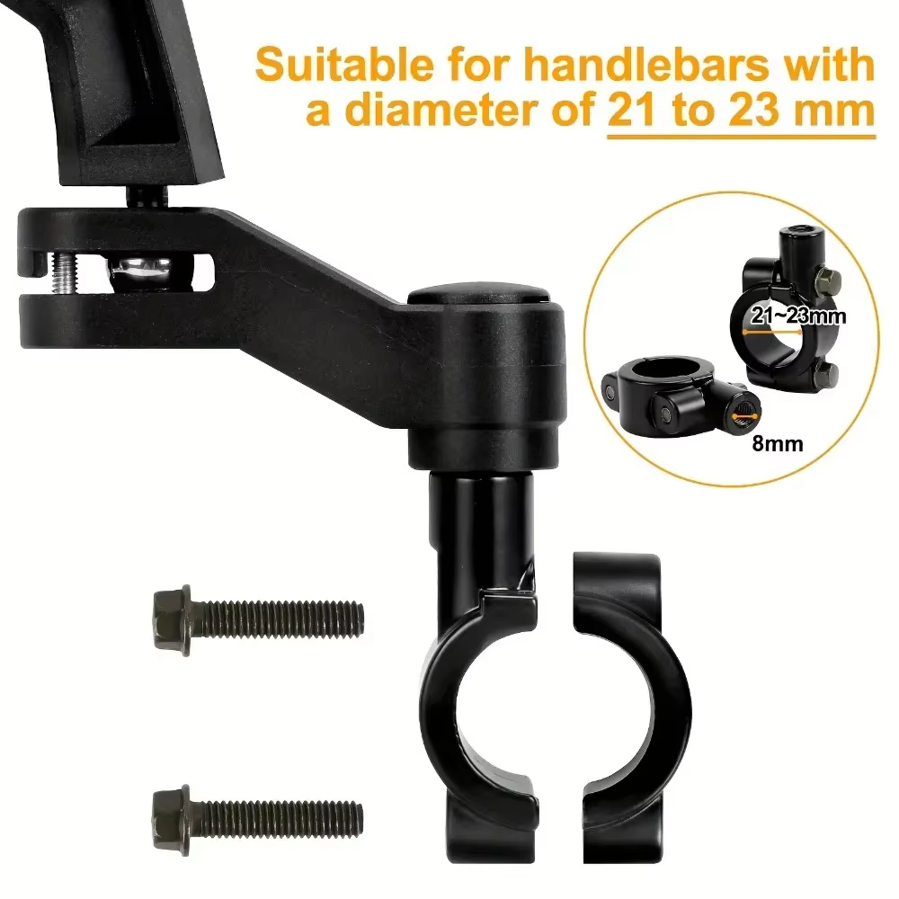 Rétroviseurs universels pour guidon de vélo 360 °   Verre de sécurité grand angle rotatif pour vélos