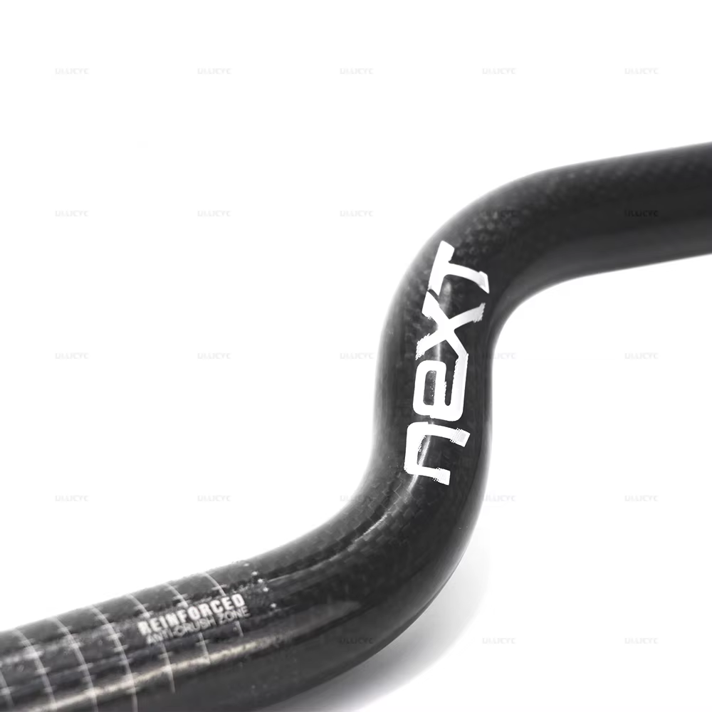 Guidon élévateur en carbone pour VTT et BMX, guidon brillant, visage de course NEXT, 31,8 mm, diamèt