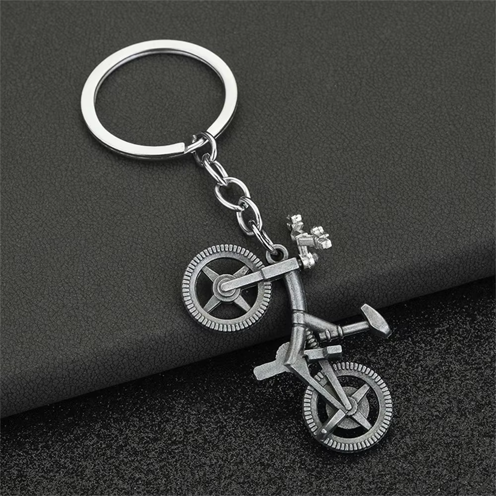 Porte-clés de vélo de Simulation Vintage unisexe, Mini porte-clés en forme de vélo en métal pour les