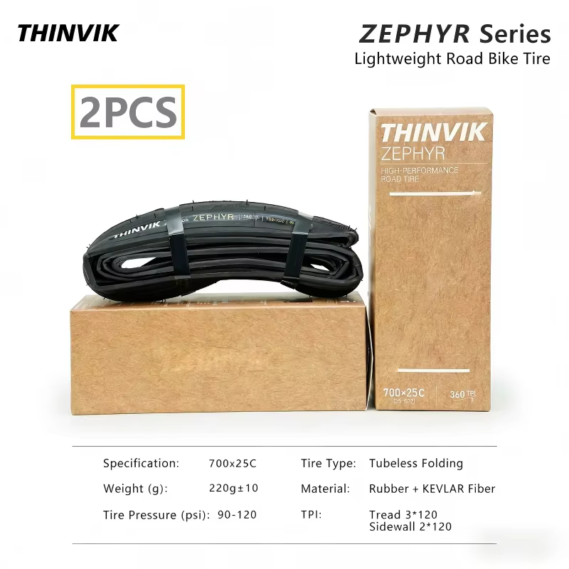 Pneus de vélo de route Thinvik 700X25/28C, pneus de cyclisme légers 360TPI, pliables, pour accessoir