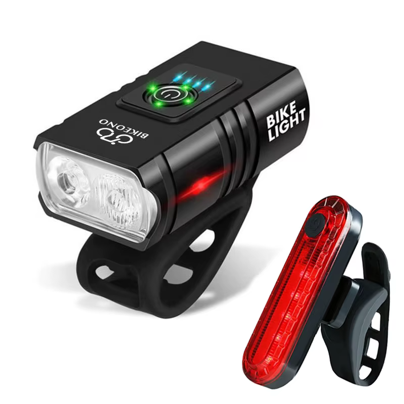 Lampe de vélo LED T6 avant pour VTT, lampe de vélo de montagne, lampe de poche de sauna, sonnette él