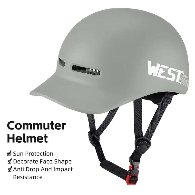WEST BIKING Casque de cyclisme Scooters urbains Moto Casquette de sécurité réglable City Bike E-bike