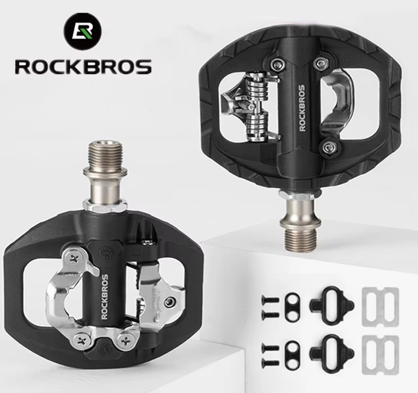 ROCKBROS pédale de verrouillage de vélo 2 en 1 serrure antidérapante pédale en Nylon pédales de vélo
